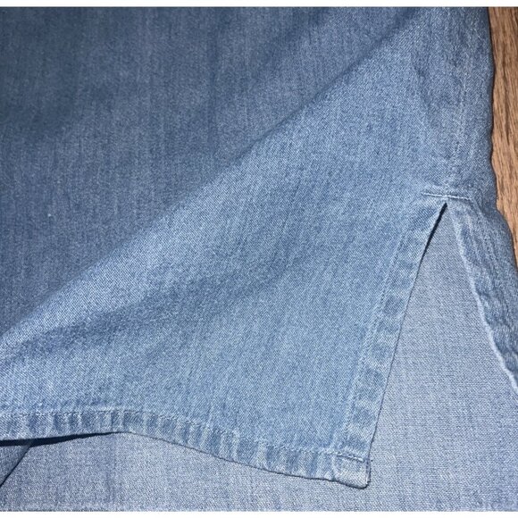 MILI DESIGNS DENIM BUTTON DOWN SHIRT TOP SIZE 1X STITCHED Bees Bugs,, - Picture 12 of 16